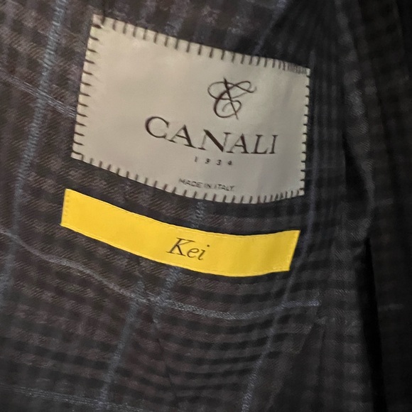 Canali sport coat, gray check, 44R, EUC - Picture 5 of 7